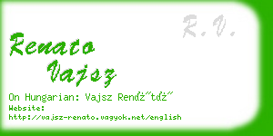 renato vajsz business card